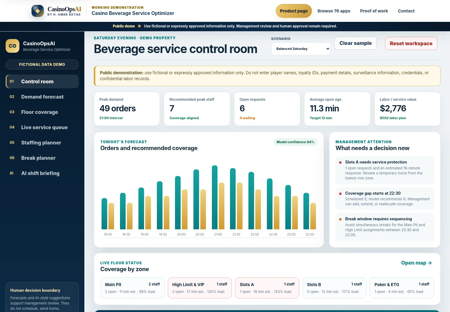 Casino Beverage Service Optimizer